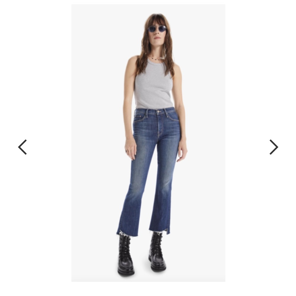 Mother “ The Insider Crop. Step Fray” jeans sz “25”